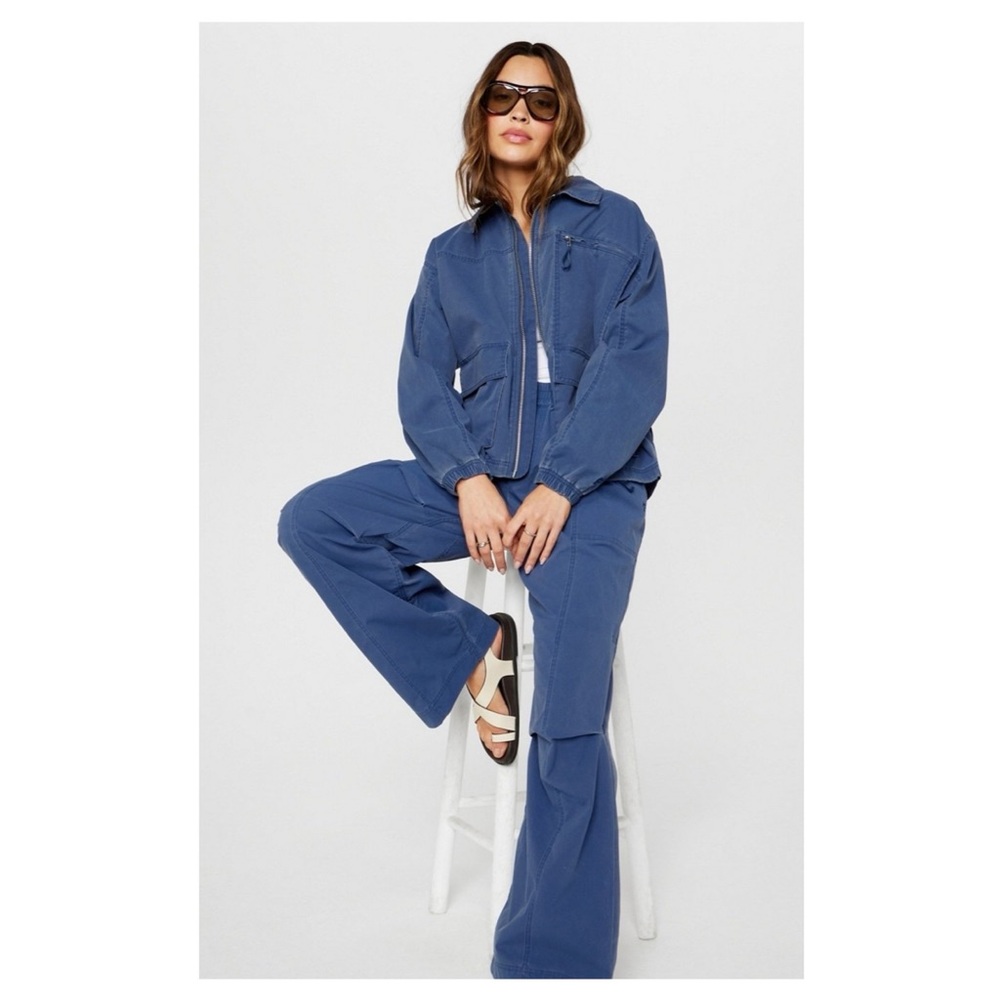 Fabletics Blue Wide-Leg Pants - Picture 5 of 10